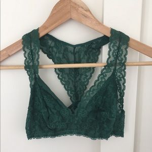Victoria’s Secret green lace bralette